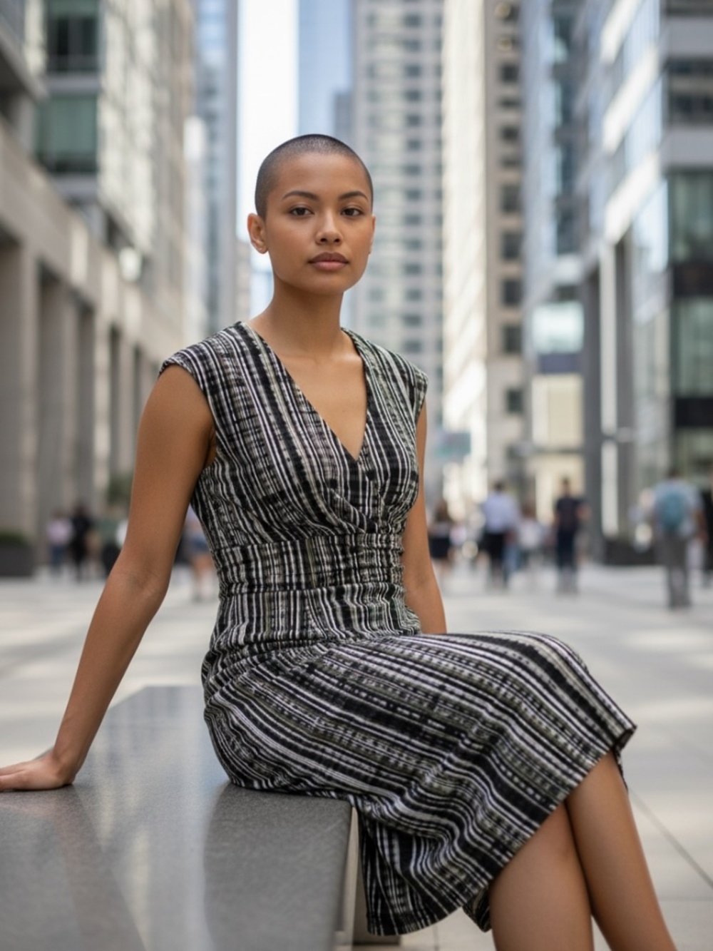 🤩Calvin Klein Green/Black/White print dress - size 10